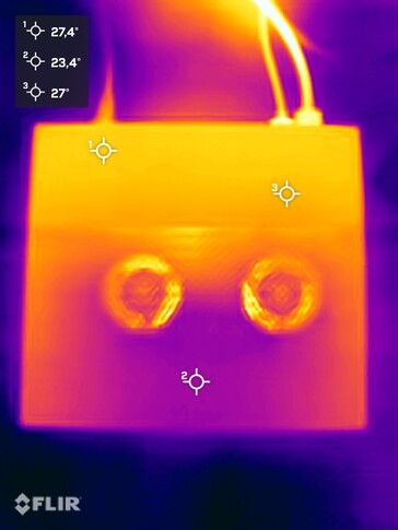 Minisforum MS-S1 Max during stress test (top side)