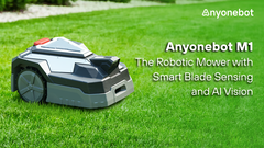 New wireless robotic lawnmower Anyonebot M1 now crowdfunding on Kickstarter. (Image source: Kickstarter)