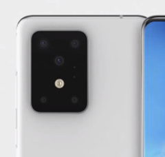 The back of the Galaxy S11+ may look more like this initial renders, according to Ice Universe. (Image source: Ben Geskin)