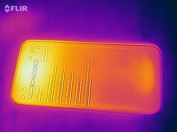 Heat-map of the front of the device under load