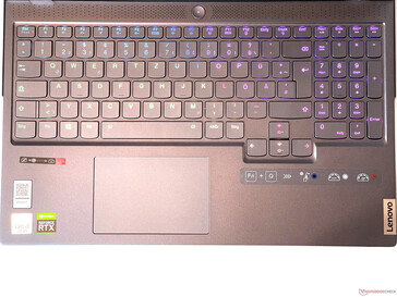 Legion 7 - keyboard area
