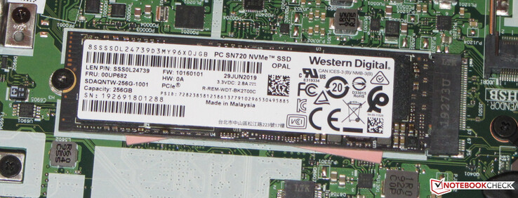 An SSD serves as system drive.