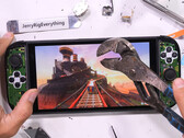 The Nintendo Switch 2 screen shattered after 50 hits with big pliers. Pictured: Screenshot of the video. (Image source: JerryRigEverything)