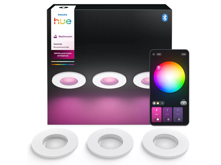 The new white Philips Hue Xamento spotlight. (Image source: Philips Hue)