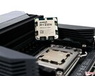 The AMD Ryzen 9 7900X features 12 CPU cores and slots into any AM5 motherboard. (Image source: Sebastian Bade / Notebookcheck)