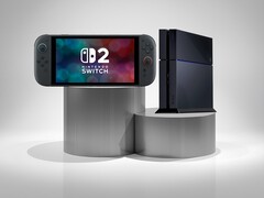 Switch 2 and PS4 consoles shown side by side (Image source: Nintendo of America, Sony PlayStation)