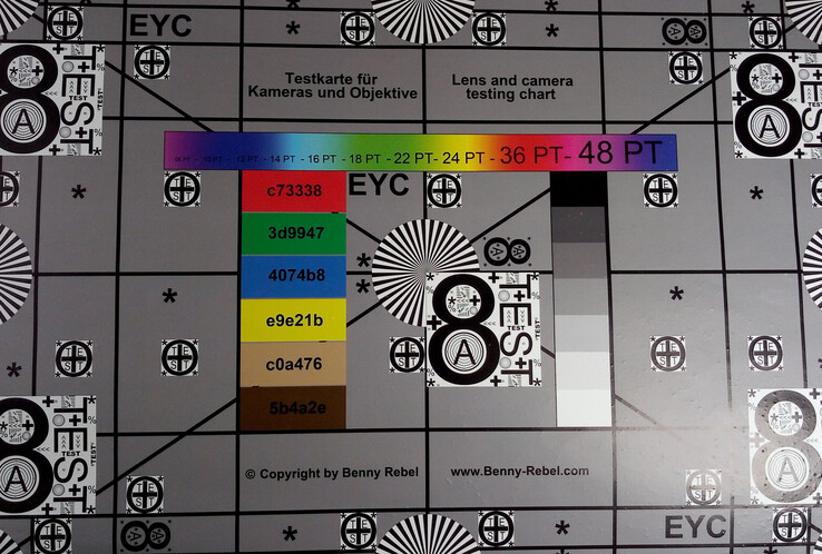 Shot of the test chart