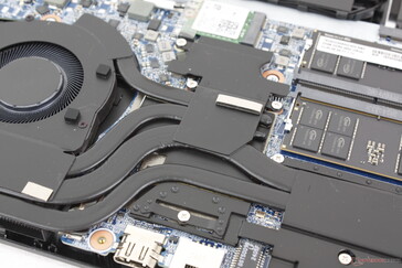 Asymmetric cooling solution unlike on most other gaming laptops