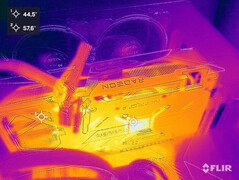 The Sapphire Nitro+ Radeon RX 6650 XT during the stress test