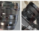 Leaked images of the Fujinon XF8mm f/3.5 R WR lens reveal a compact size and manual aperture ring. (Image source: Fuji Rumors)