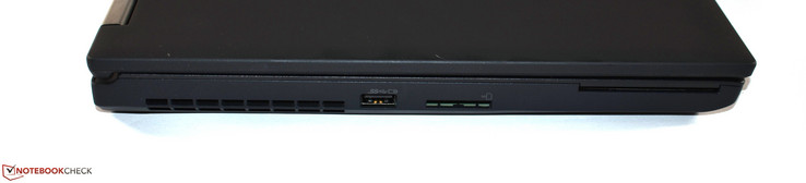 Left: USB 3.0 Type-A, SD card reader, smart card reader