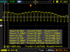 90 percent display brightness PWM (Sure View on)