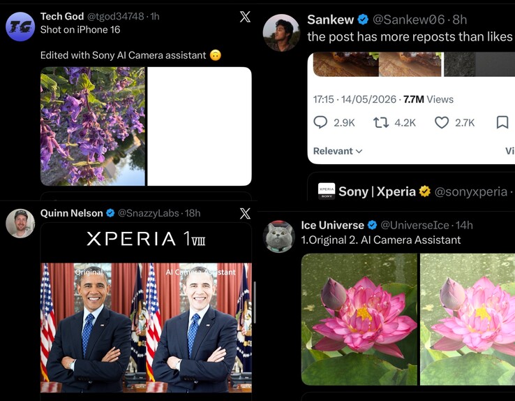 The common thread across these posts includes captions like 