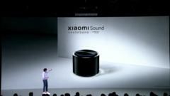 Xiaomi's CEO and the new Sound speaker. (Source: Xiaomi)