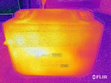 ...but here too, loud fans ensure good cooling.