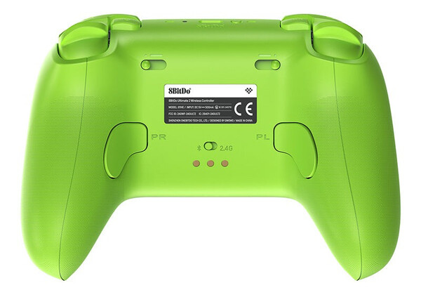The 8BitDo Ultimate 2 Wireless controller has a physical switch on the back for alternating between Bluetooth and 2.4GHz modes. (Image source: 8BitDo)