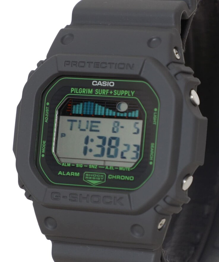 The Casio G-Shock x Pilgrim Surf+Supply GLX-5600 watch. (Image source: Beams)