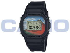 The Casio G-Shock DW-5600KHG24-1JR (pictured) sports ukiyo-e style prints from Hokusai’s Edo-period artworks. (Image source: Casio - Edited)