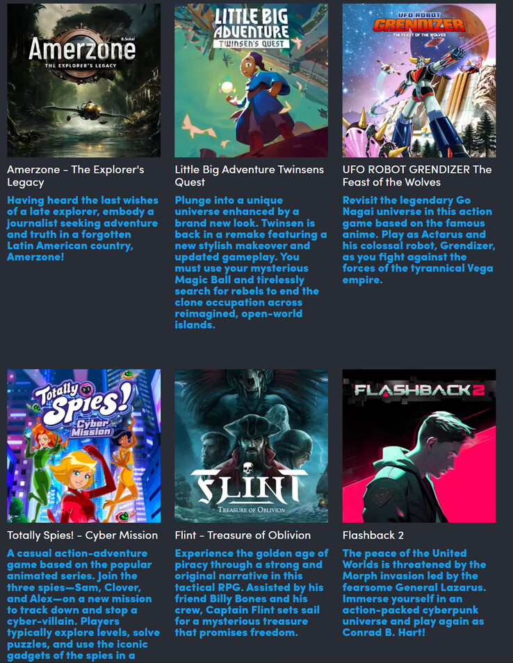 All the games that unlock in the $20 tier (Image source: Humble Bundle)