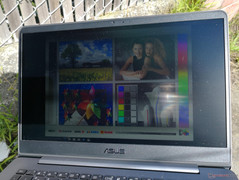 Outdoors under sunlight