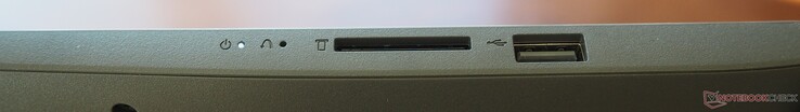 Right side: SD card reader, USB-A 2.0