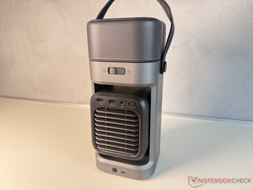 Rear with USB-C (bottom) for power as well as HDMI and co. when folded out