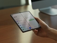 The Oppo Find N will be a lot smaller than the Galaxy Z Fold3. (Image source: Evan Blass)