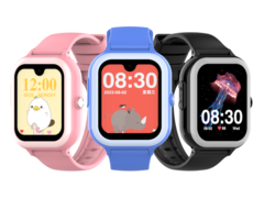 The Rogbid K1 smarwatch comes in three colors - pink, blue and black (pictured). (Image source: Rogbid)