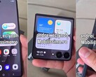 A functioning Galaxy Z Flip 7 appears in a leaked hands-on video, which was deleted rather quickly (Image source: @andrei_eclynoh)