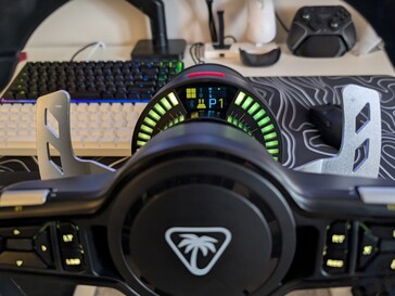 Race Management Display (RMD) with RGB LED ring flanking it.