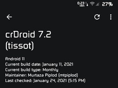 Android 11 (via crDroid 7.2 ROM) on Xiaomi Mi A1 (Source: Own)