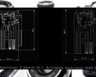 ArtraLabs's NONIKKOR 24 mm f/1.7 lenses will feature the same retro design and manual focus as the previous 35 mm versions. (Image source: Plastic Photo on YouTube / ArtraLab - edited)