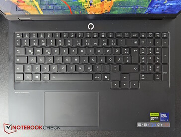 Keyboard and touchpad