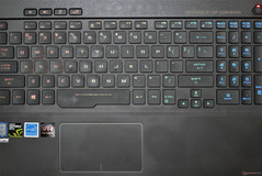 Full-sized keyboard.