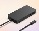 Microsoft's new USB4 Dock is much smaller than its Thunderbolt 4 predecessor. (Image source: Microsoft)