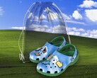 Windows xp crocs with bliss wallpaper design and Microsoft jibbitz charms (image source: microsoft)
