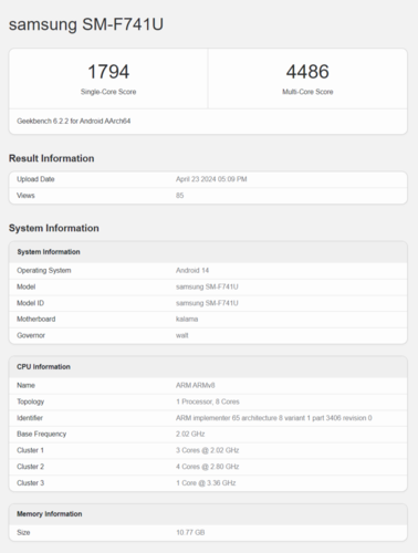 （图片来源：Geekbench）