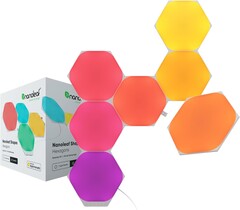 Nanoleaf 7-pack hexagons and triangles are 25 percent off this month just in time for the holiday shopping season (Image source: Amazon)