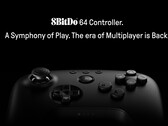 8BitDo's first attempt at a Nintendo 64 controller is finally available in its touted black colourway. (Image source: 8BitDo)