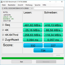 SSD in AS SSD benchmark