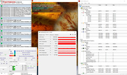 The TravelMate running the stress test.