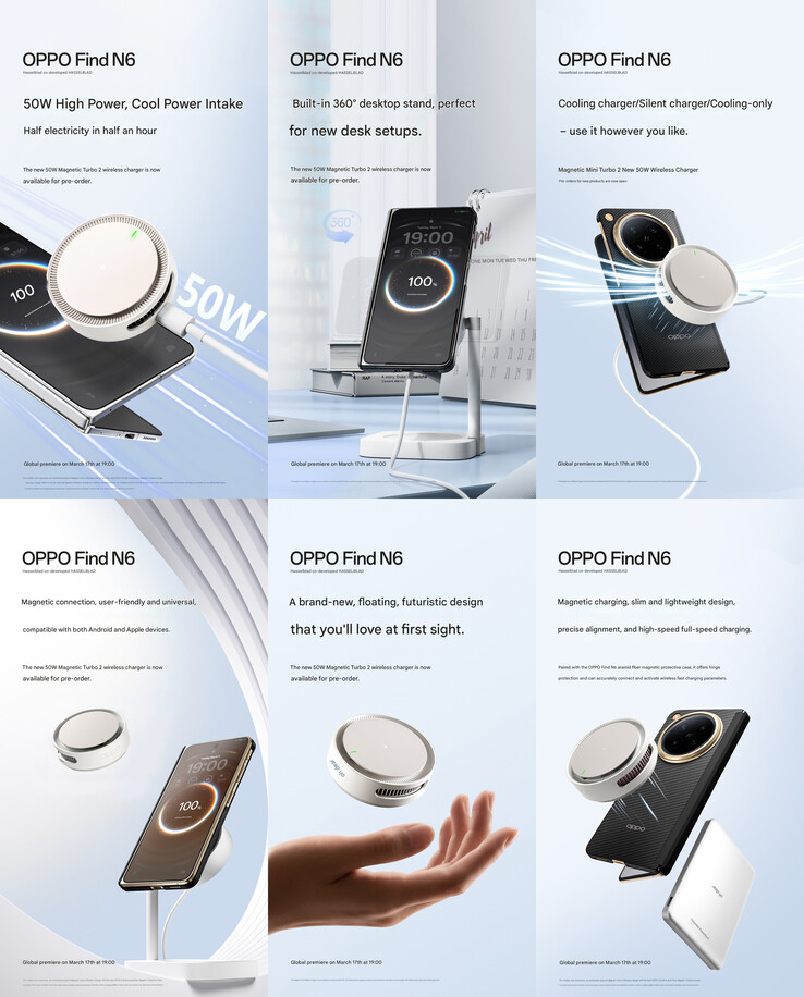 Core highlights of the 2nd-gen 50W Oppo magnetic wireless charger and cooler (machine translated)