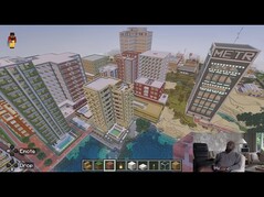 Mike Tomlin has built an entire city in Minecraft, complete with a dense skyline and a wide variety of buildings.