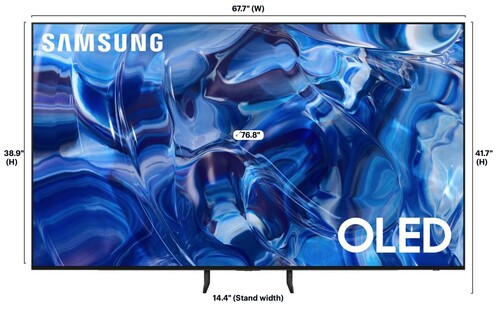 Dimensions of the 77-inch S89C (Image source: Samsung)