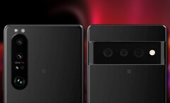 A new Sony Xperia flagship could come with a Google Pixel 6-like 50 MP sensor - but maybe in a different design. (Image source: Sony/FrontPageTech - edited)