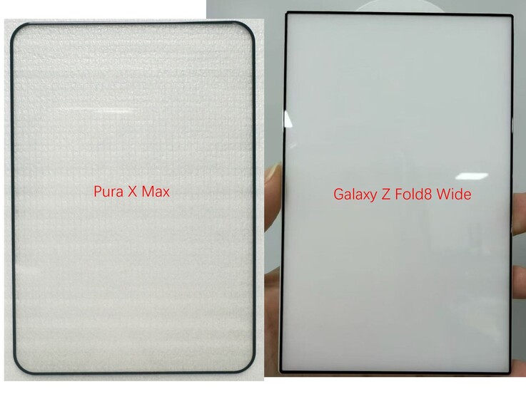 Leaked screen protectors for the wider Galaxy Z Fold 8.