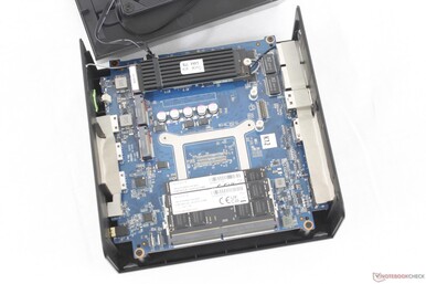 Inside the NucBox K12 mini PC. (Note: The barebones variant does not ship with memory or storage)