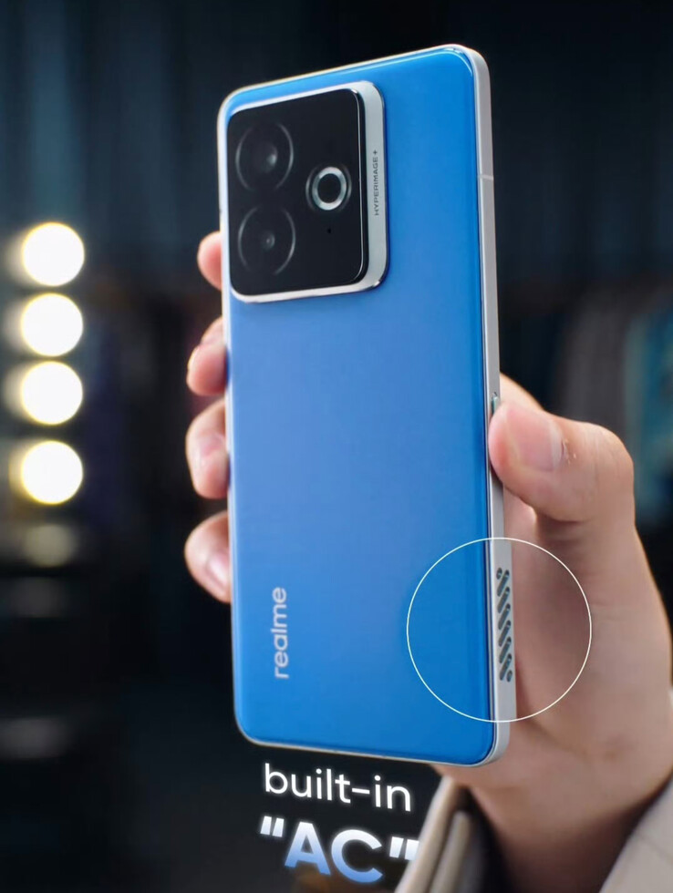 Realme's current "built-in AC" prototype. (Source: Digital Chat Station via Weibo)