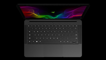 Gunmetal grey version of the Razer Blade Stealth showing white backlit keyboard. (Source: Razer)