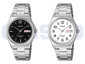 The Casio MTP-1440DJ-1AJF with a black dial, and MTP-1440DJ-7BJF with white.